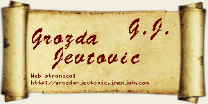 Grozda Jevtović vizit kartica